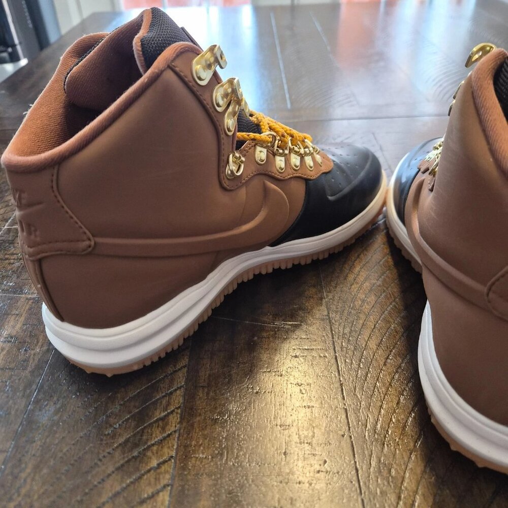 Nike Lunar Force 1 LF1 Duckboot Tan Black Size 9.5 BQ7930-001 - Picture 5 of 10